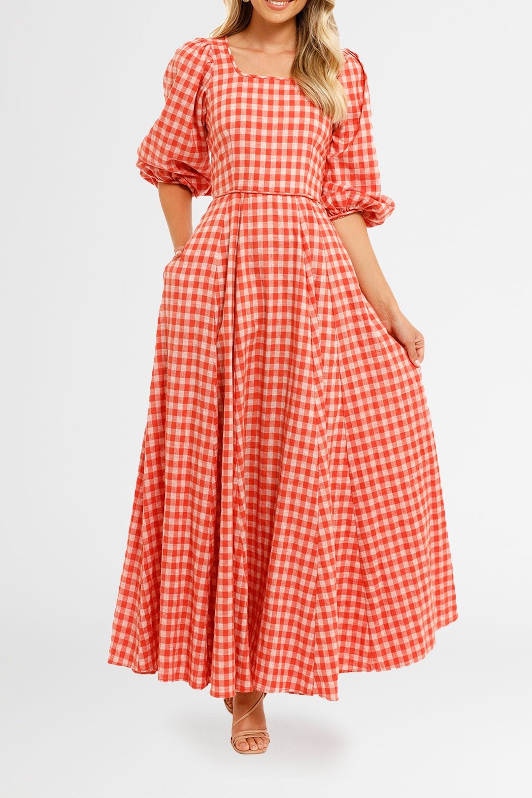 Hire Amelia Dress in Check | Morrison | GlamCorner