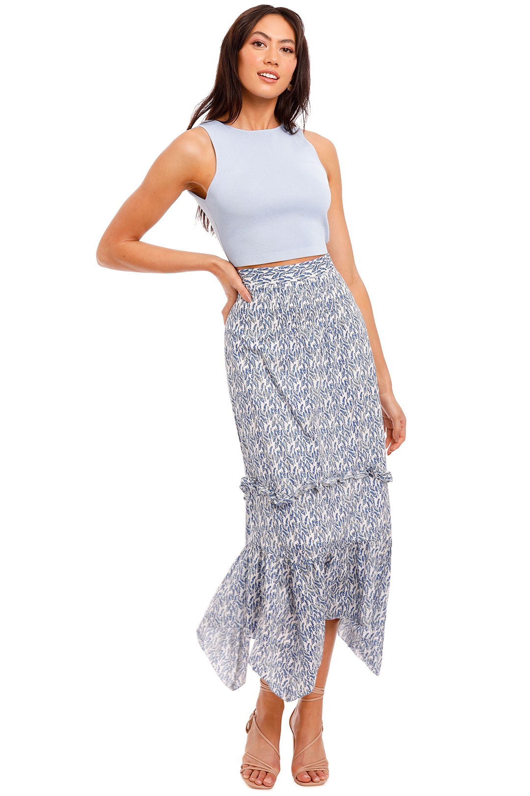 Morrison Belle Printed Maxi Skirt asymmetric