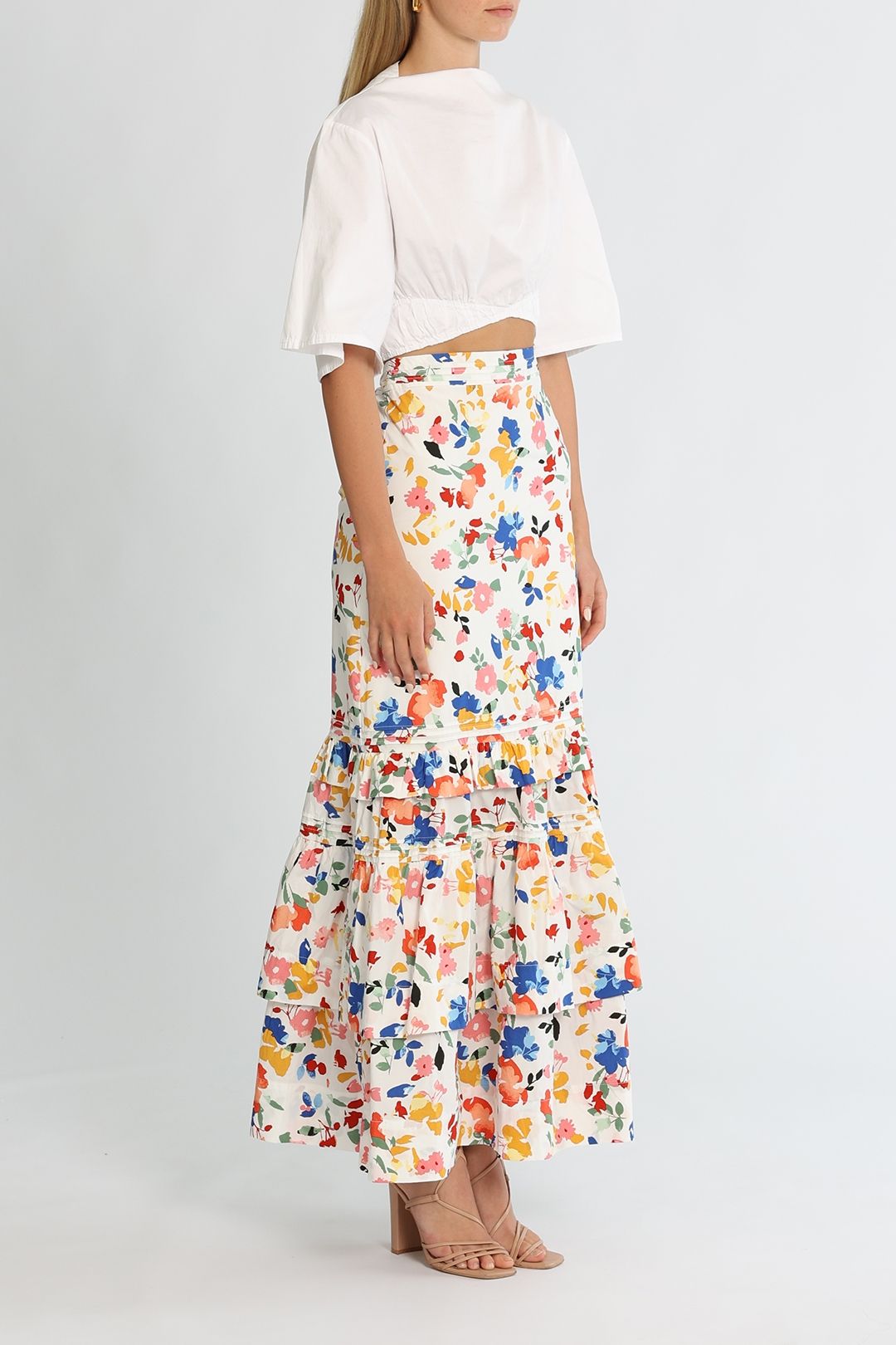 Hire Demi Floral Maxi Skirt in Print Morrison GlamCorner