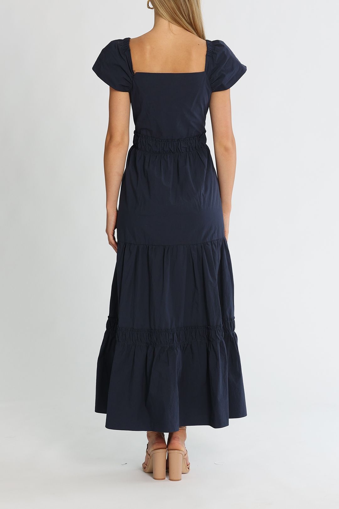 Morrison Mia Short Sleeve Maxi Dress Navy A Line Skirt