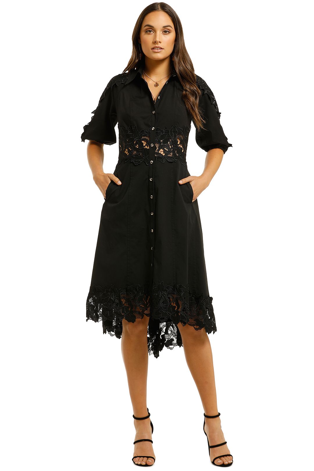 Moss-and-Spy-Evetta-Shirt-Dress-Black-Front