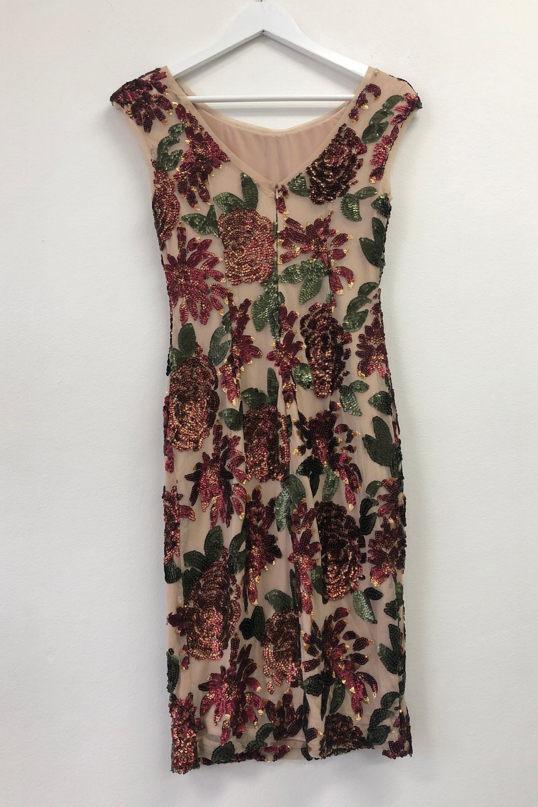 slim fit dress slacks Open-Back Floral Sequin Sheer Corset Long Prom Dress Sage Green / 4 main image 0