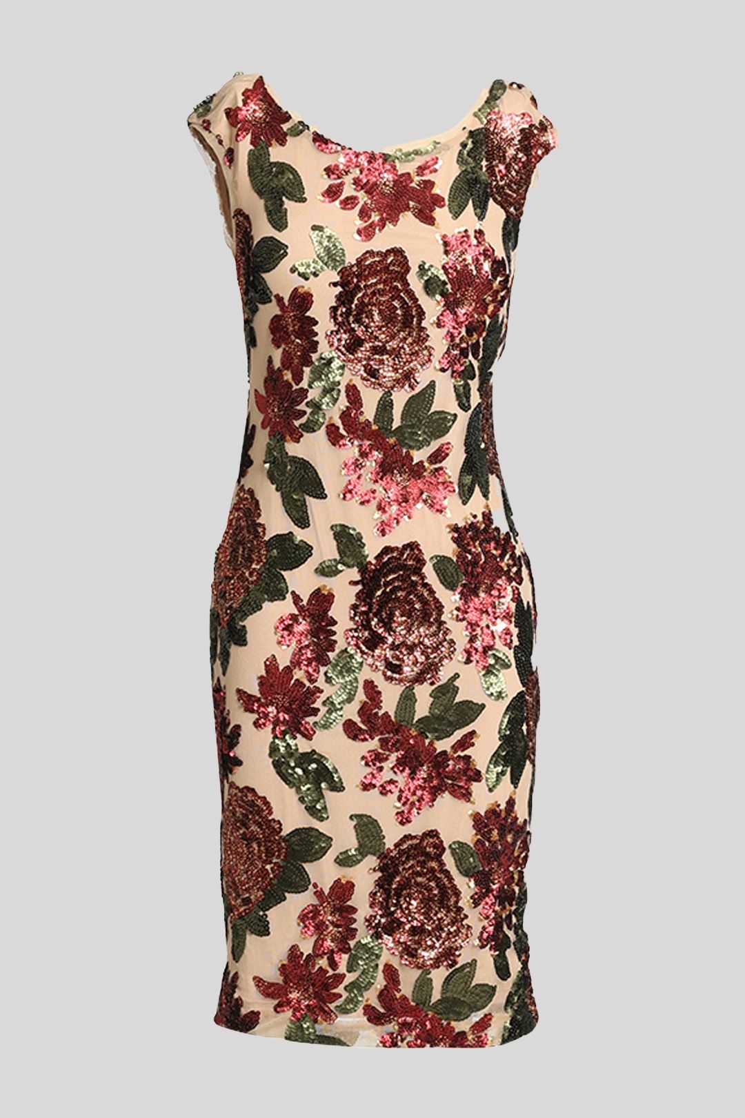 Buy Floral Sequin Dress Moss and Spy GlamCorner - Main Image
