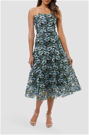 Moss and Spy - Gardenia Strapless Dress - Multi - Front