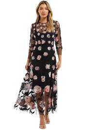 Moss and Spy Patricia Dress Sheer Midi
