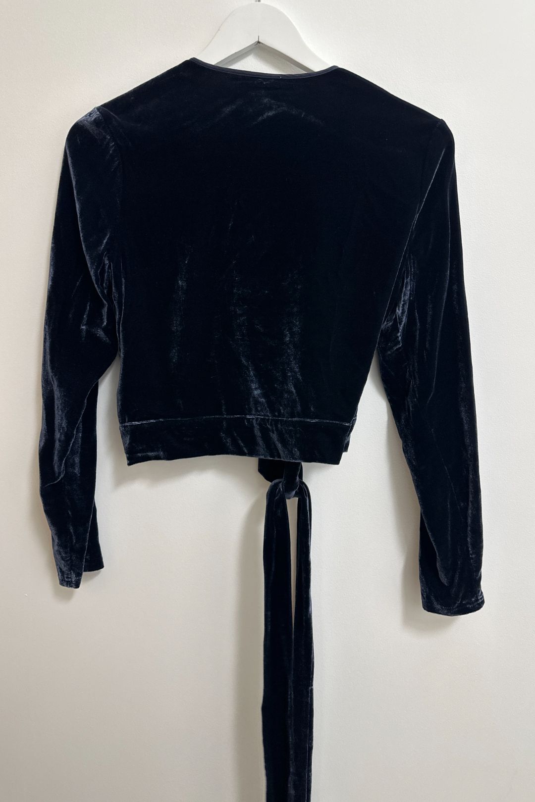 Metalicus Navy Velvet Ballet Wrap Jacket