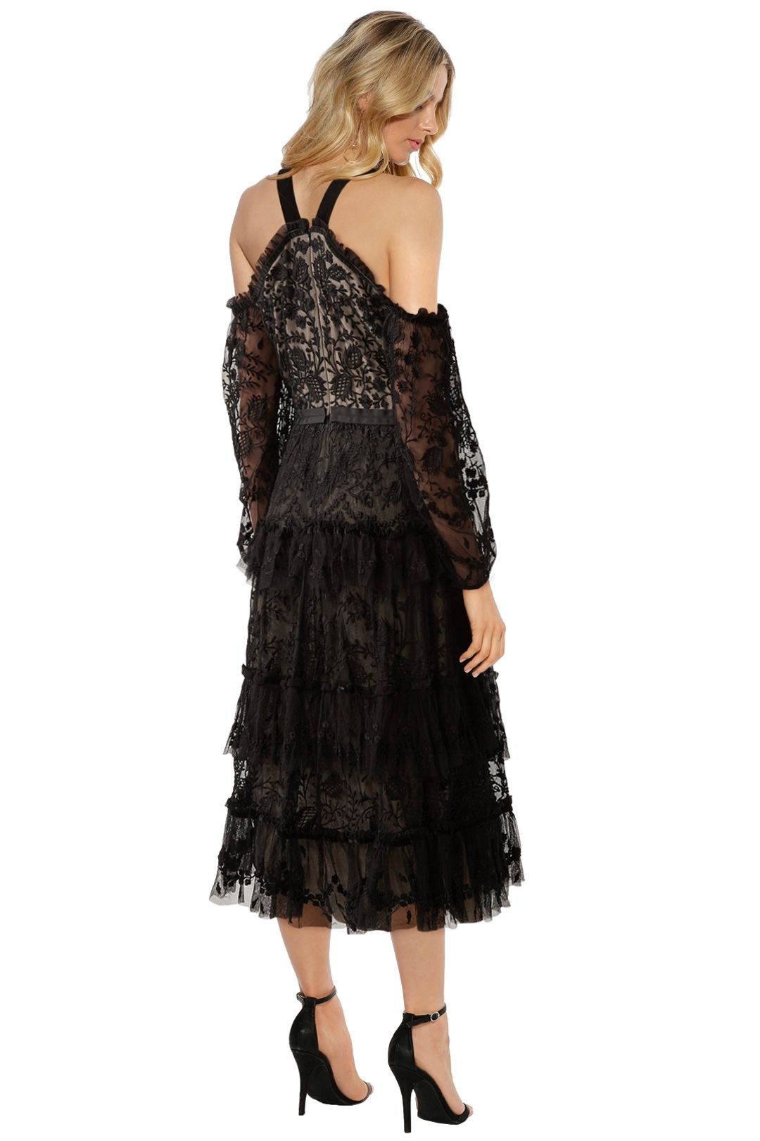 Needle & Thread - Primrose Dress - Black Lace - Back
