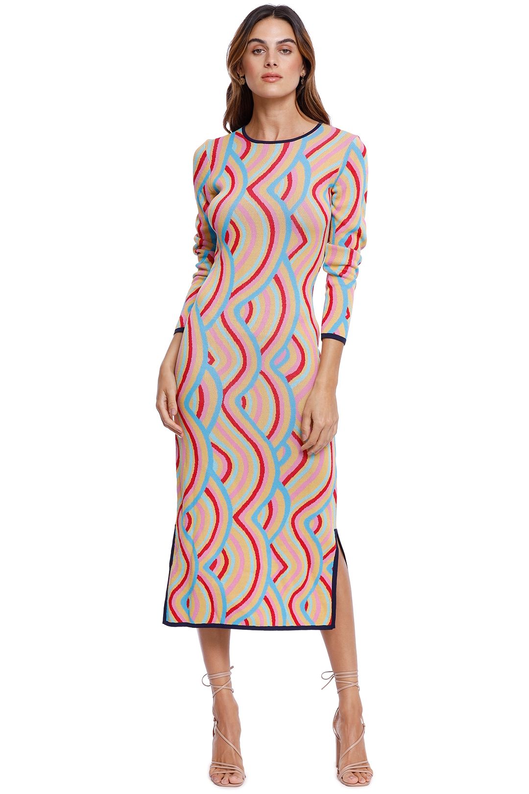 Never Fully Dressed Rainbow Swirl Knit Midi