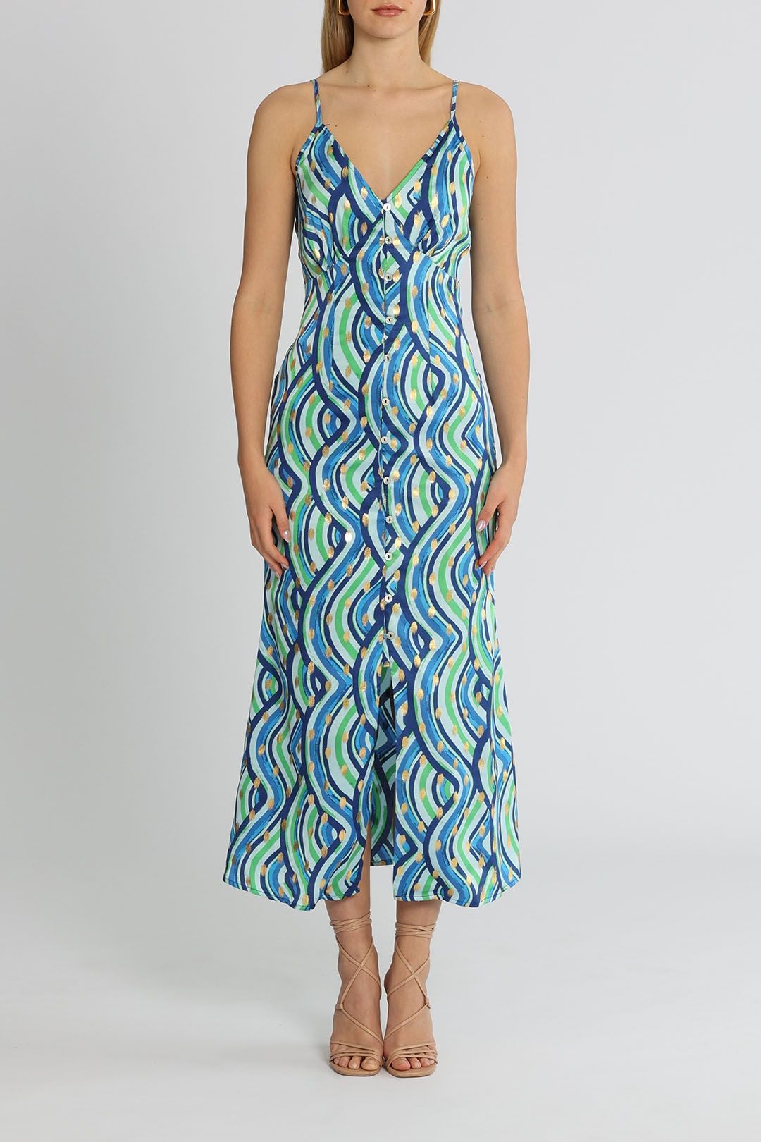 Never Fully Dressed Strappy Lindos Dress Midi