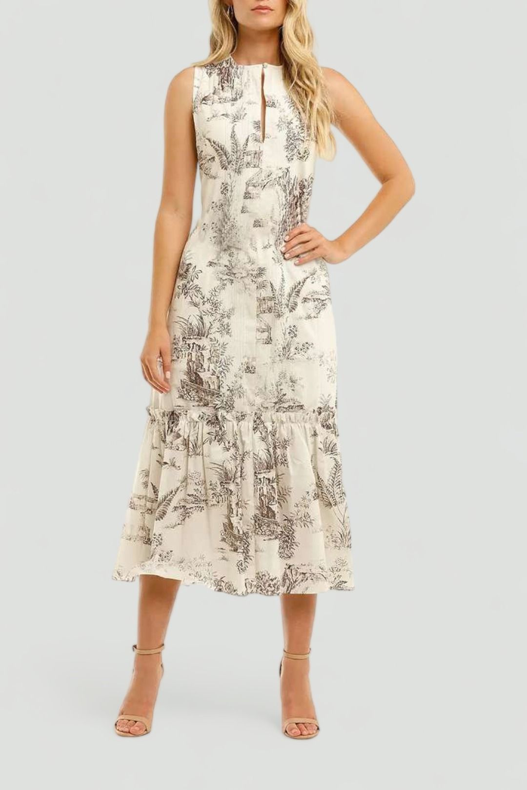 Nicolas tie clearance front maxi dress