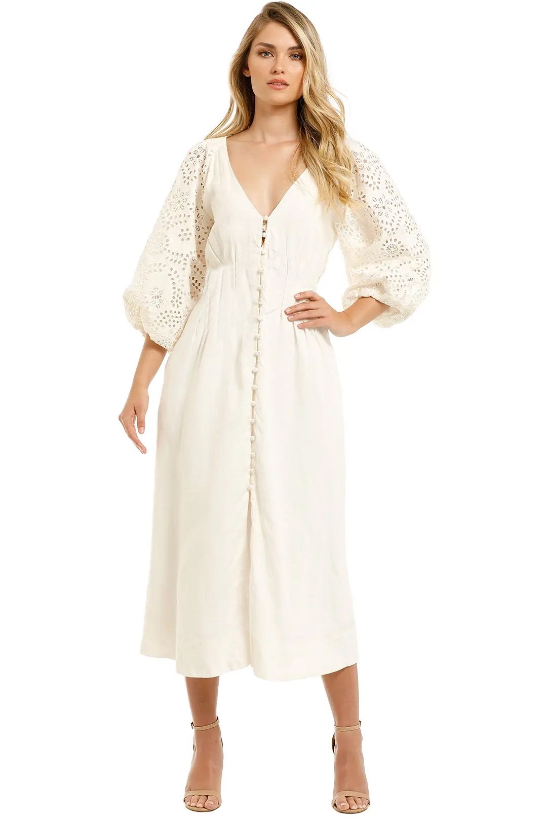 Hasina Dress in Ivory by Nicholas for Hire | GlamCorner Hasina Dress in Ivory by Nicholas for Hire | GlamCorner