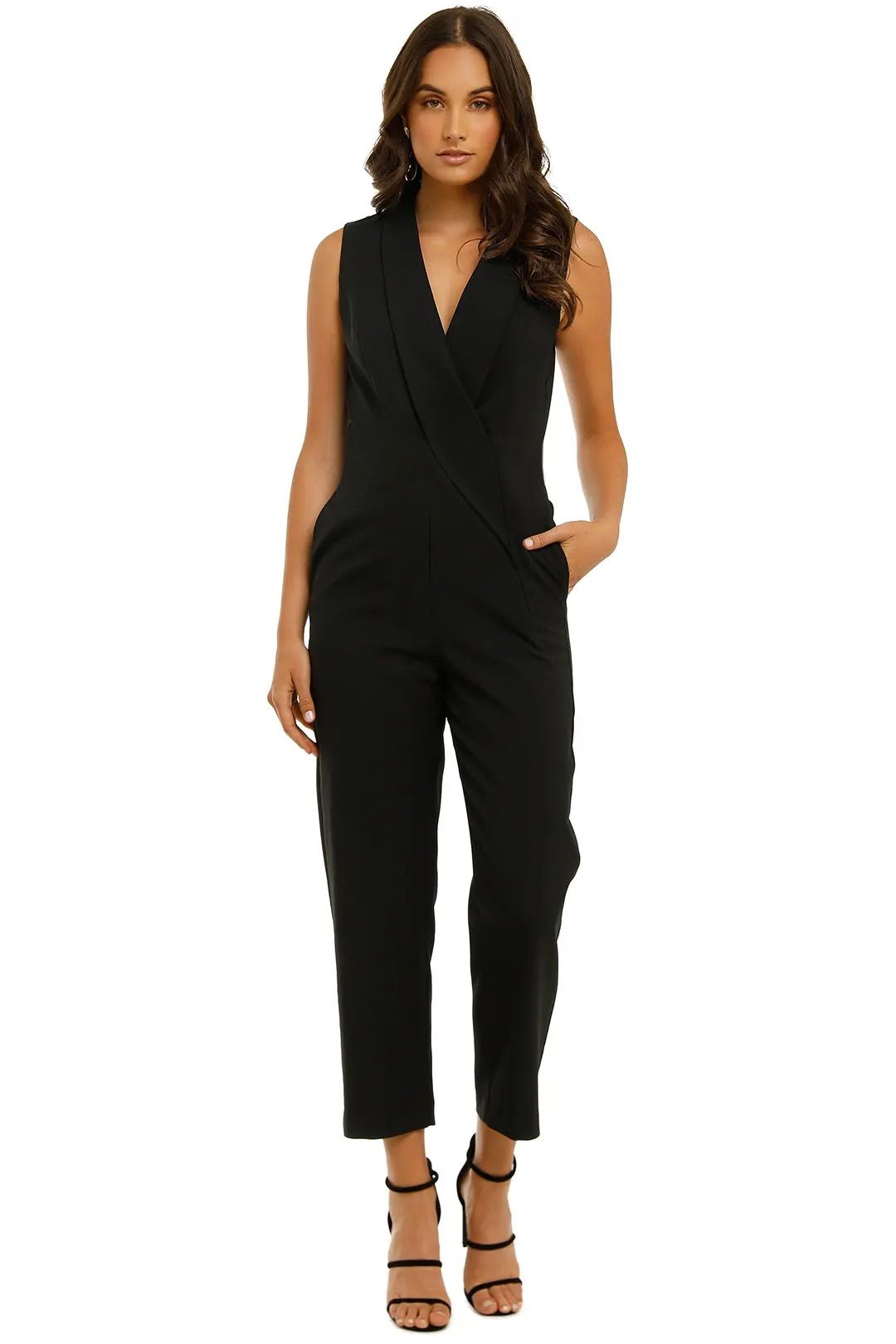 Dahlia Jumpsuit in Black by Nicholas for Hire | GlamCorner
