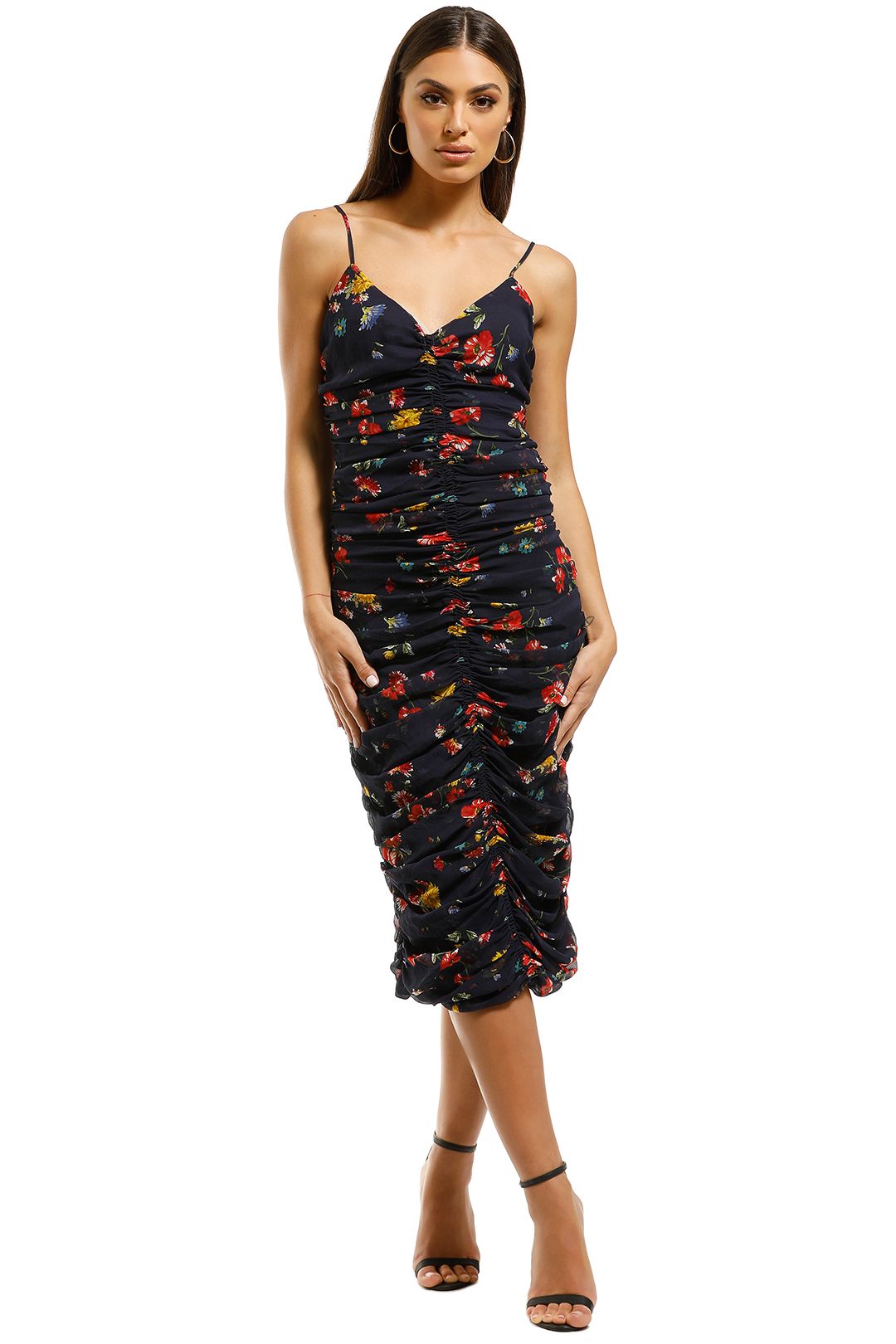 Nicholas-The-Label-Gathered-Slip-Dress-Midnight-Front