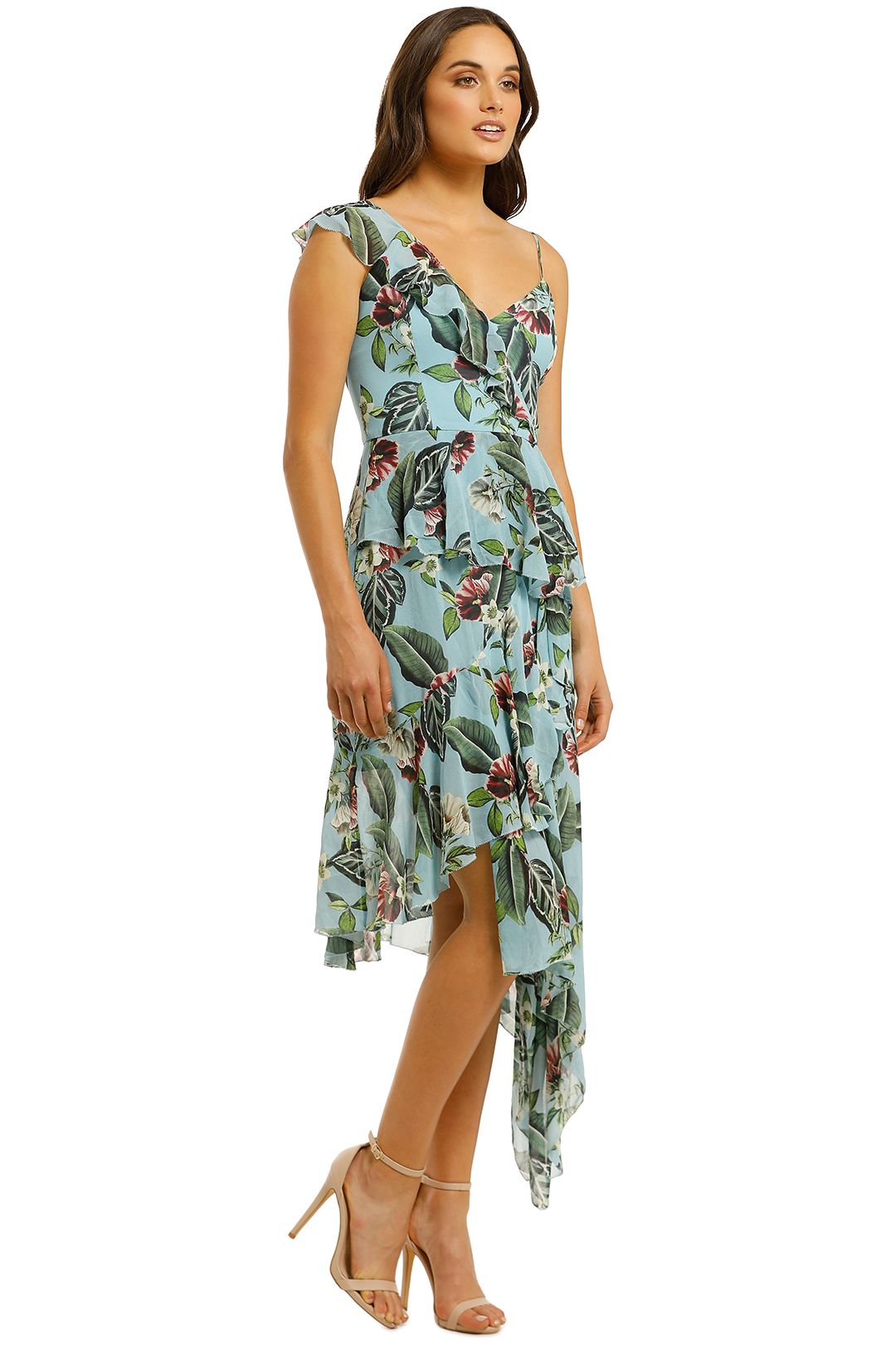 slim fit dress slacks Berylove Women Grey Blue Chiffon Bridesmaid Dress Spaghetti Straps A Line Long Wedding Guest Dress with Slit, Dark Green / US2