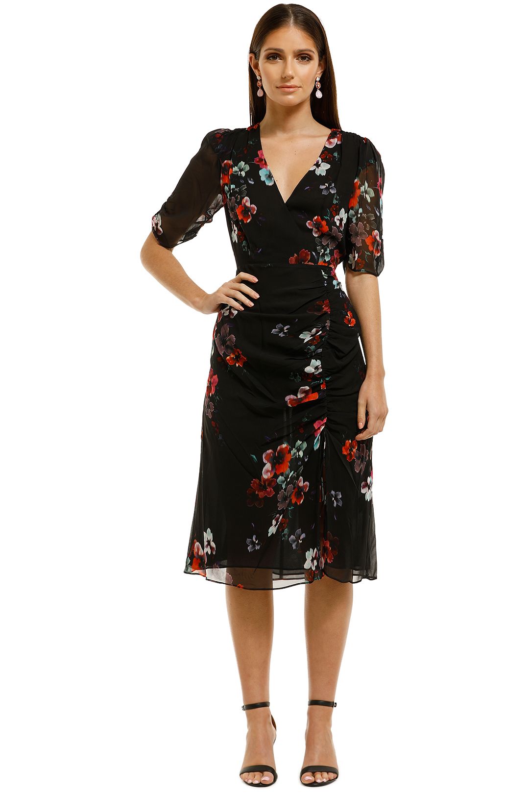 Nicholas-The-Label-Tea-Dress-Rust-Multi-Front