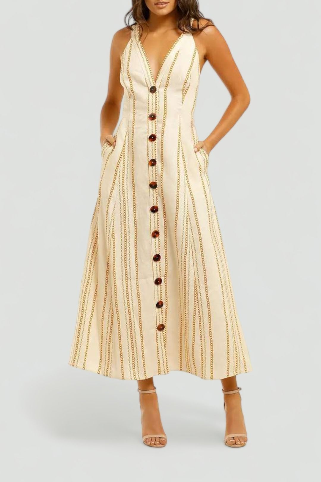 Nicholas linen dress deals