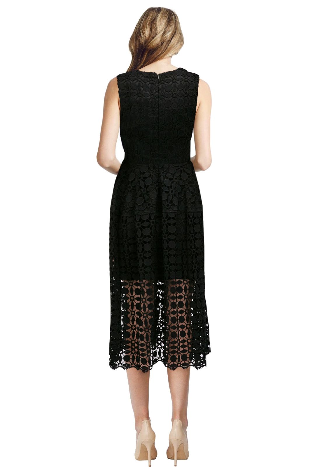 Mosaic Lace Ball Dress in Black by Nicholas for Hire