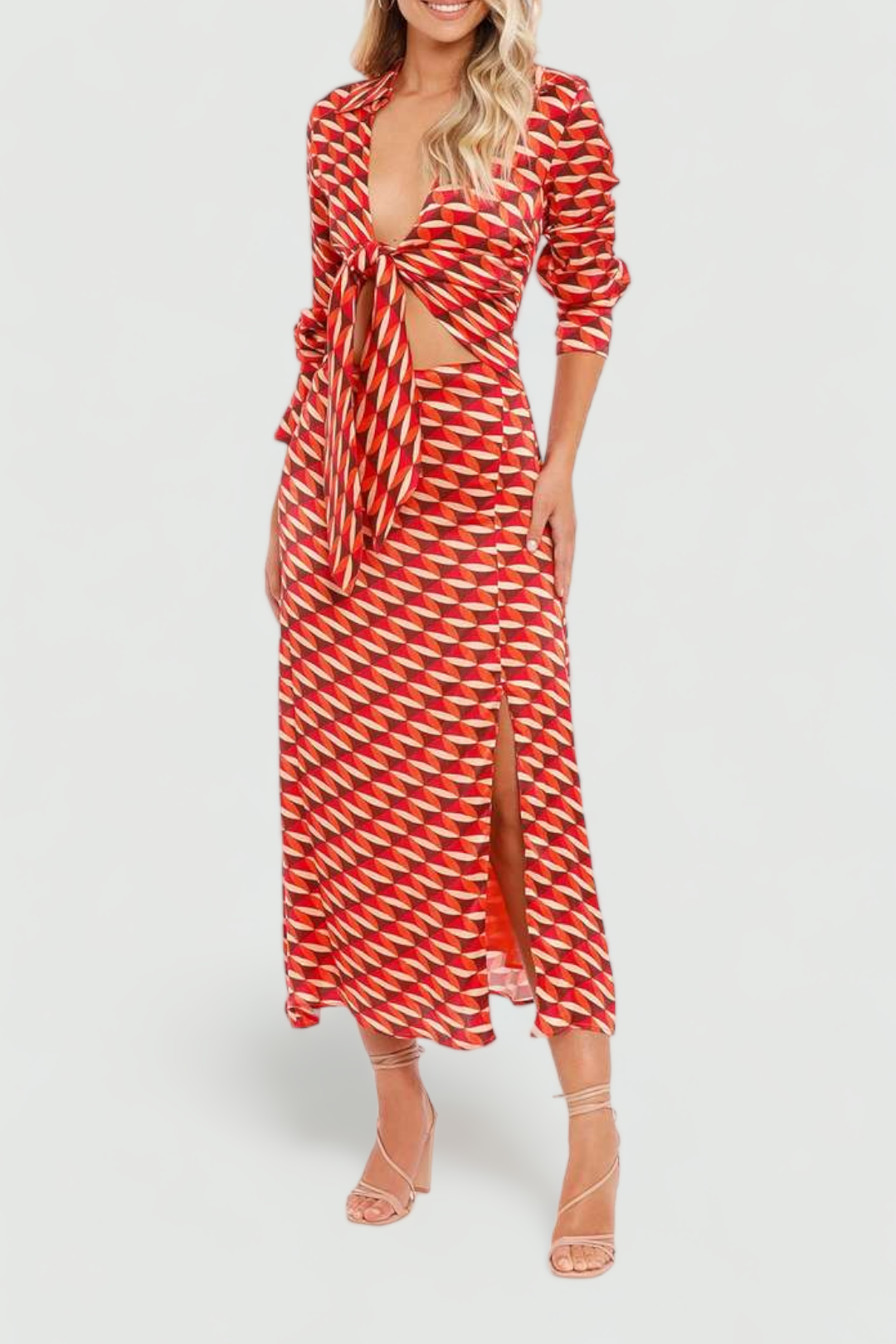 Nicolas tie sale front maxi dress