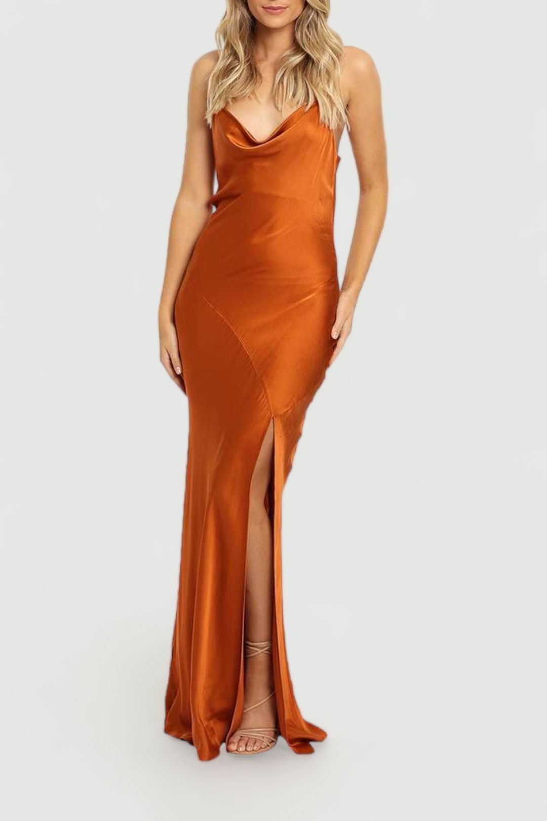Nicholas silk charmeuse tie front maxi shop