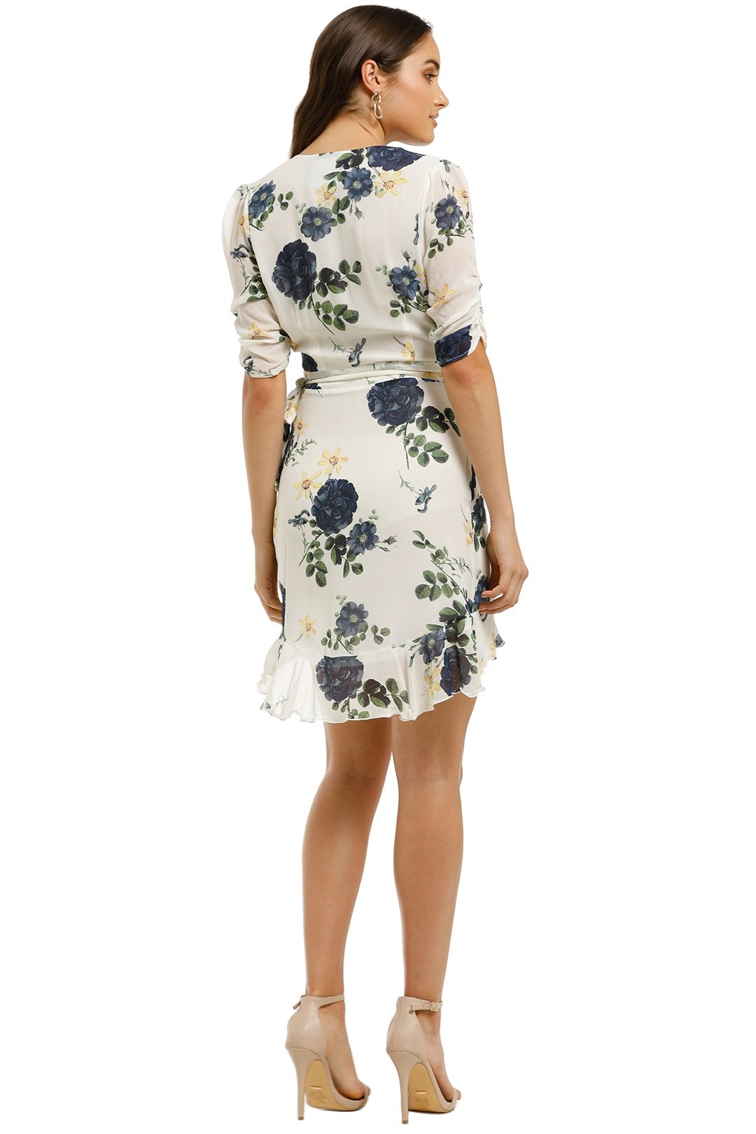 Blue Rose Short Sleeve Wrap Dress by Nicholas for Hire