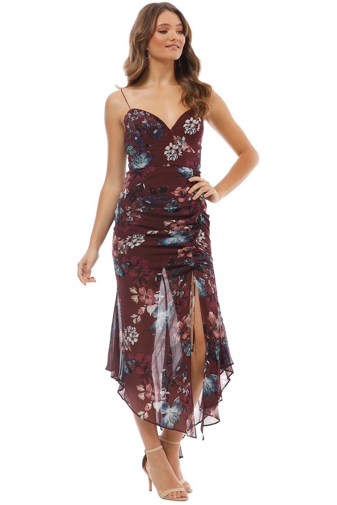 Nicholas floral top drawstring dress