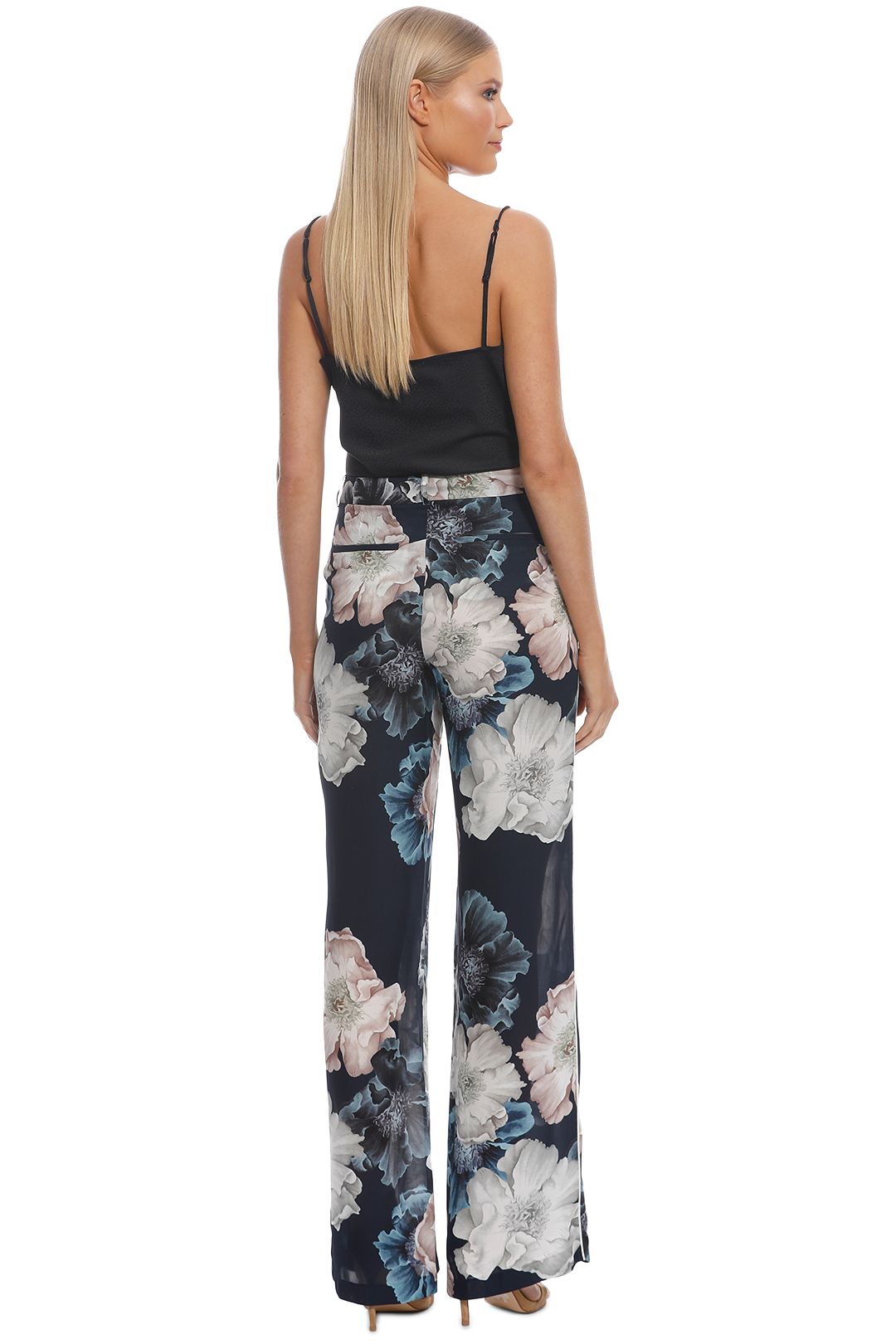 Nicholas The Label - Navy Floral Palazzo Pant - Navy - Back