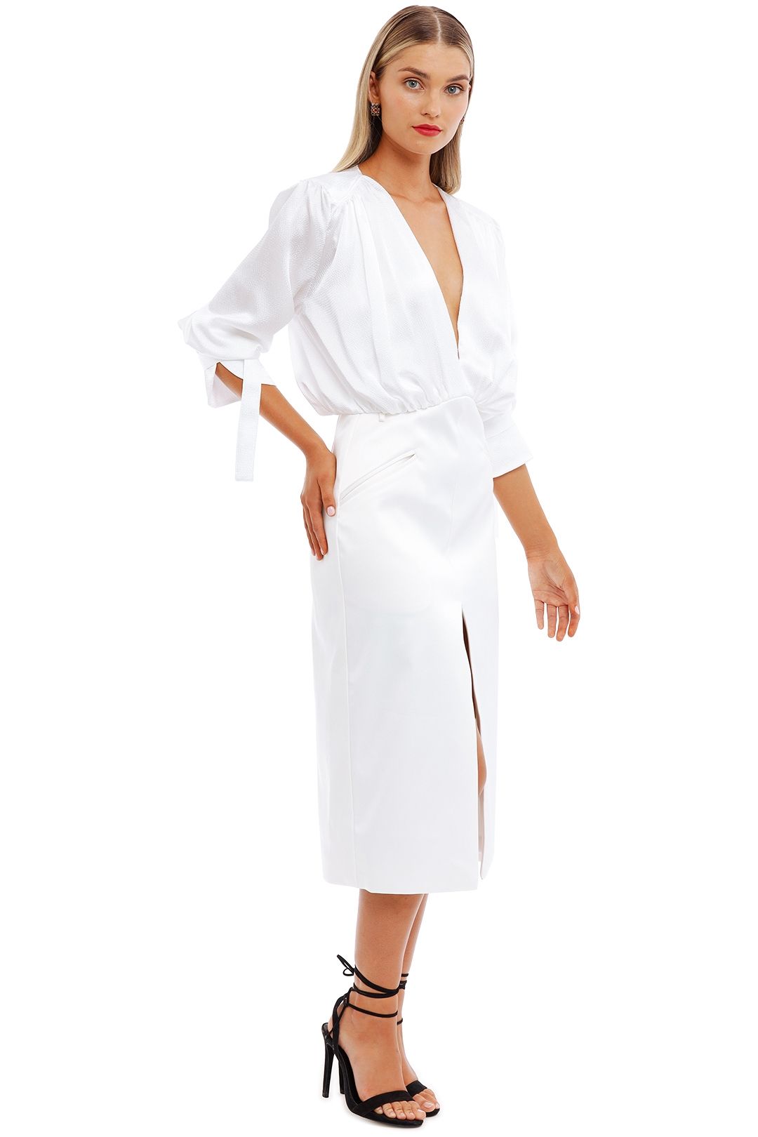 Hire Arida Low Plunge Dress Nicola Finetti GlamCorner