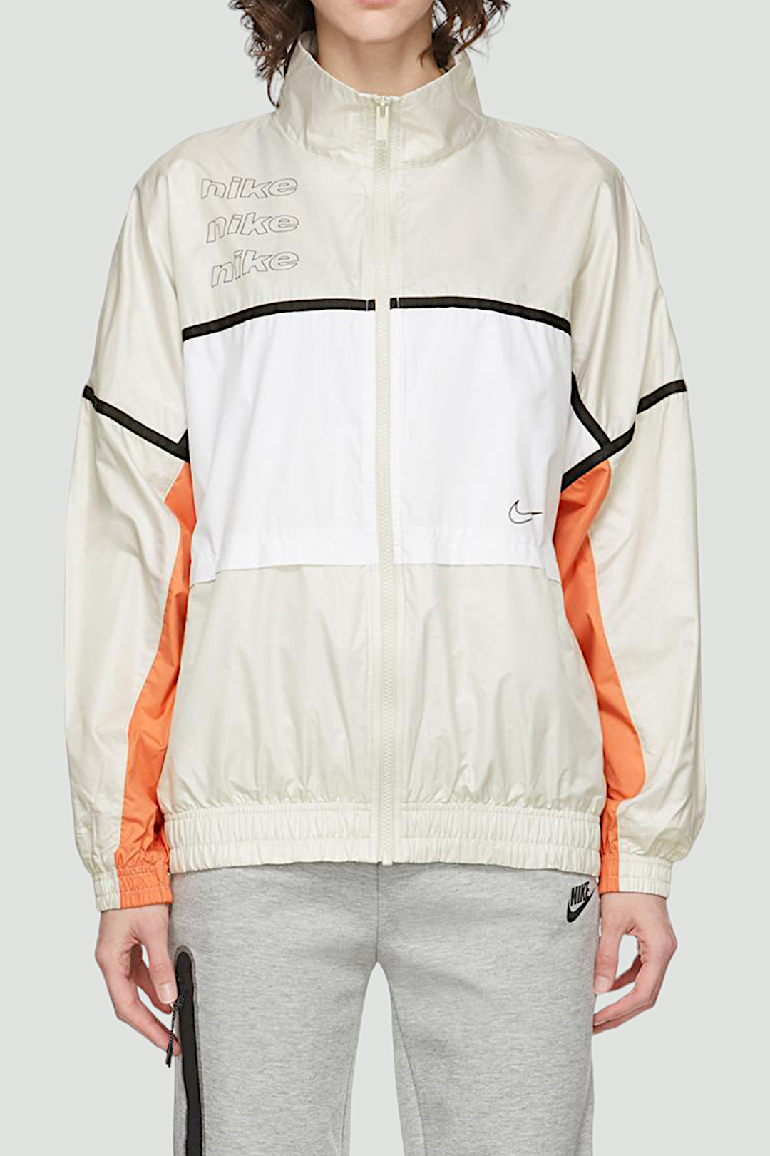 Nike Stand Collar Windbreaker Jacket in Multi