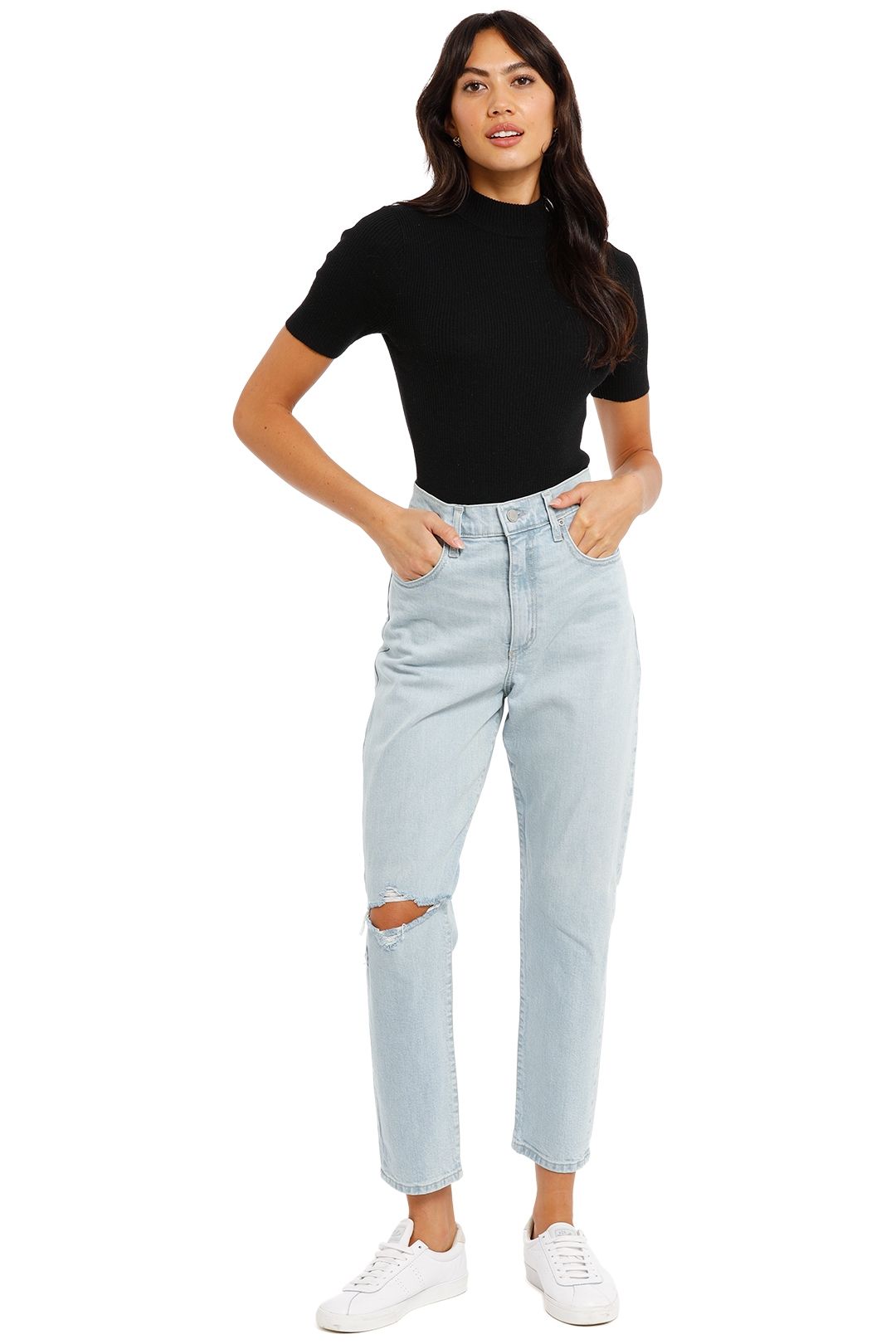 Nobody Denim Frankie Jean Ankle Stretch Indigo crop