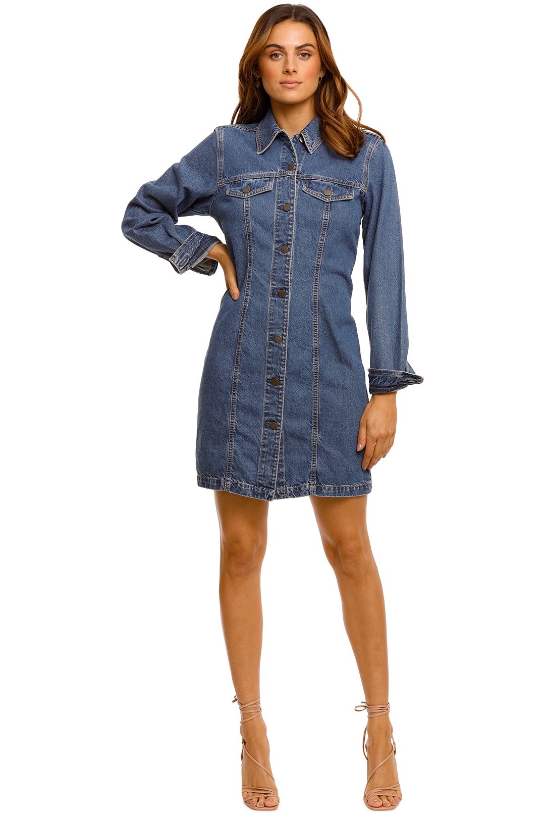 Hire Gallant Denim Dress Nobody Denim GlamCorner