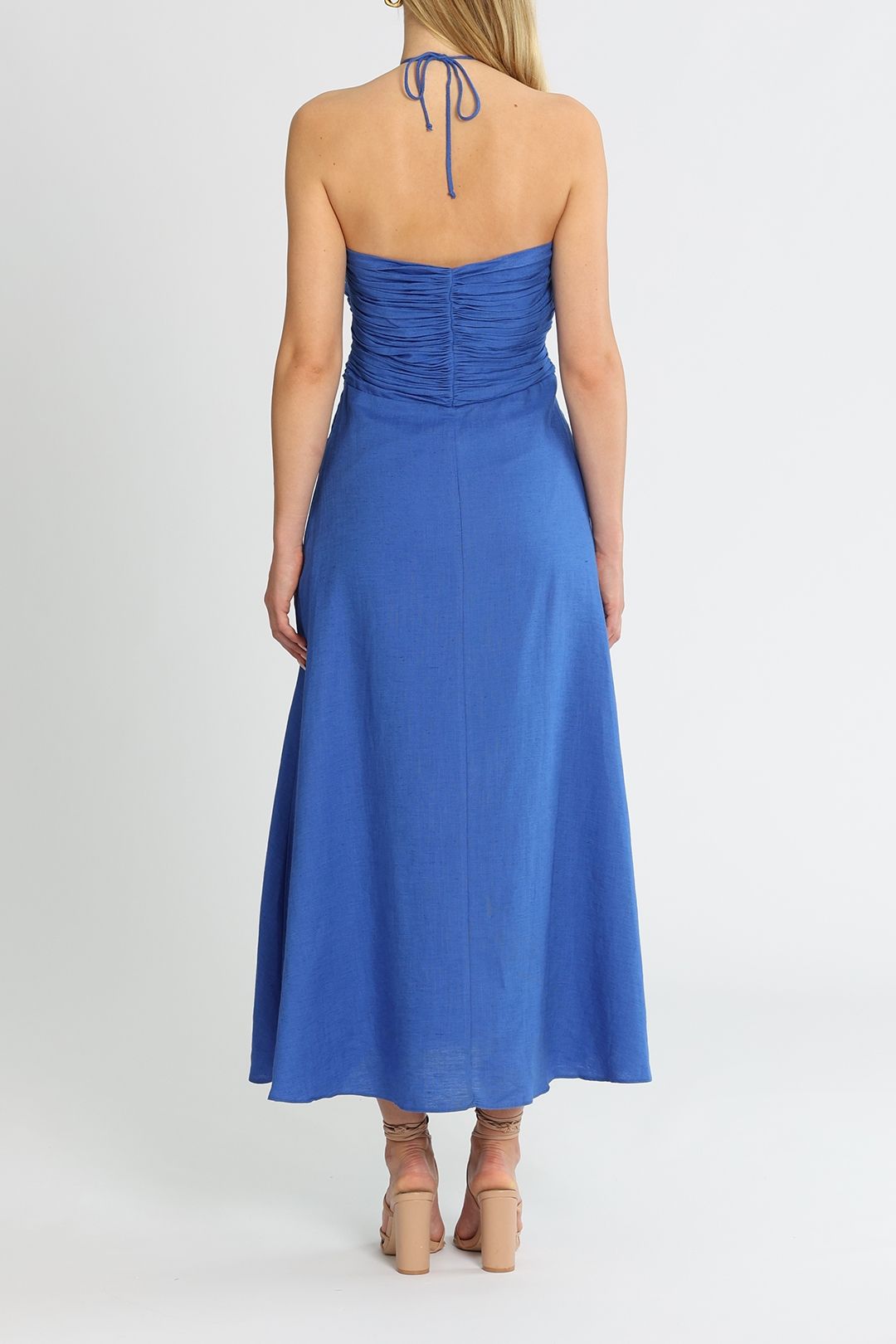 chinese dress ladies Draped Sheer Linen Dress – Subtle Le Nguyen