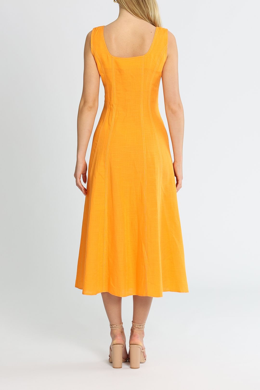 Cotton & Linen Knotted Strap Long Dress