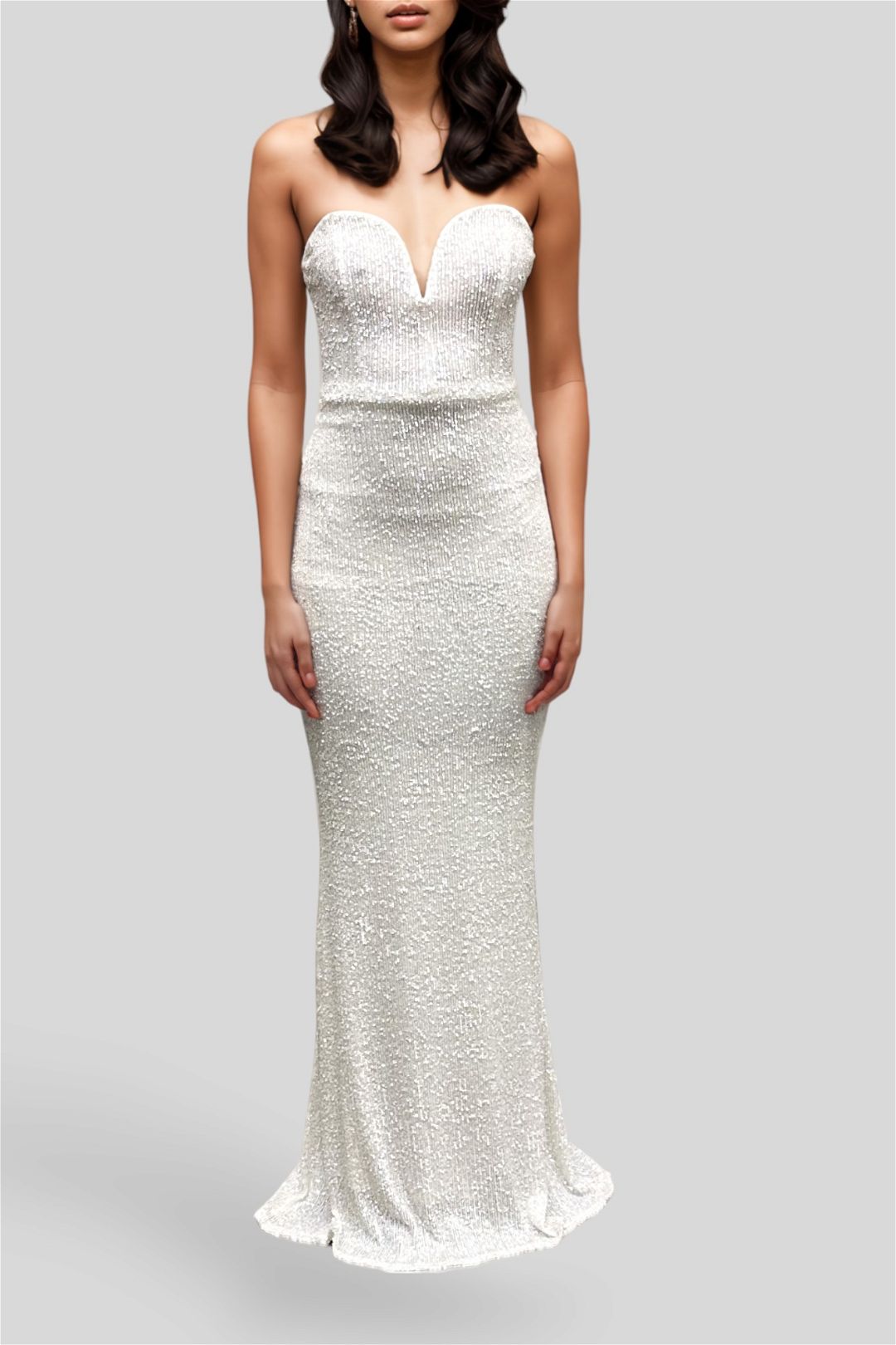 White Sequined Gown