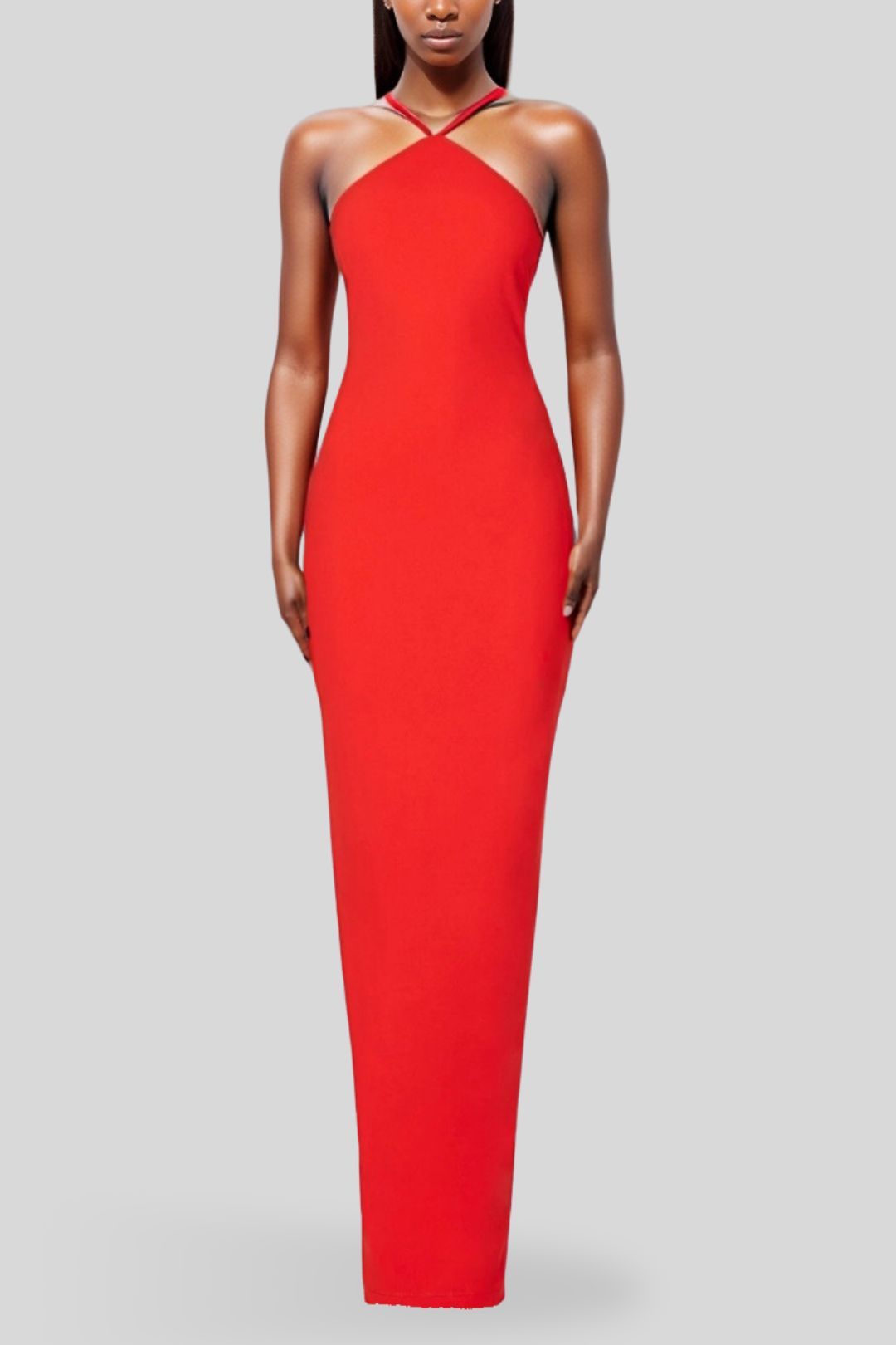 Hire Trinity Gown in Red Nookie GlamCorner