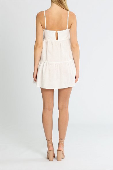 Hire Jones Linen Mini Dress | Nude Lucy | GlamCorner