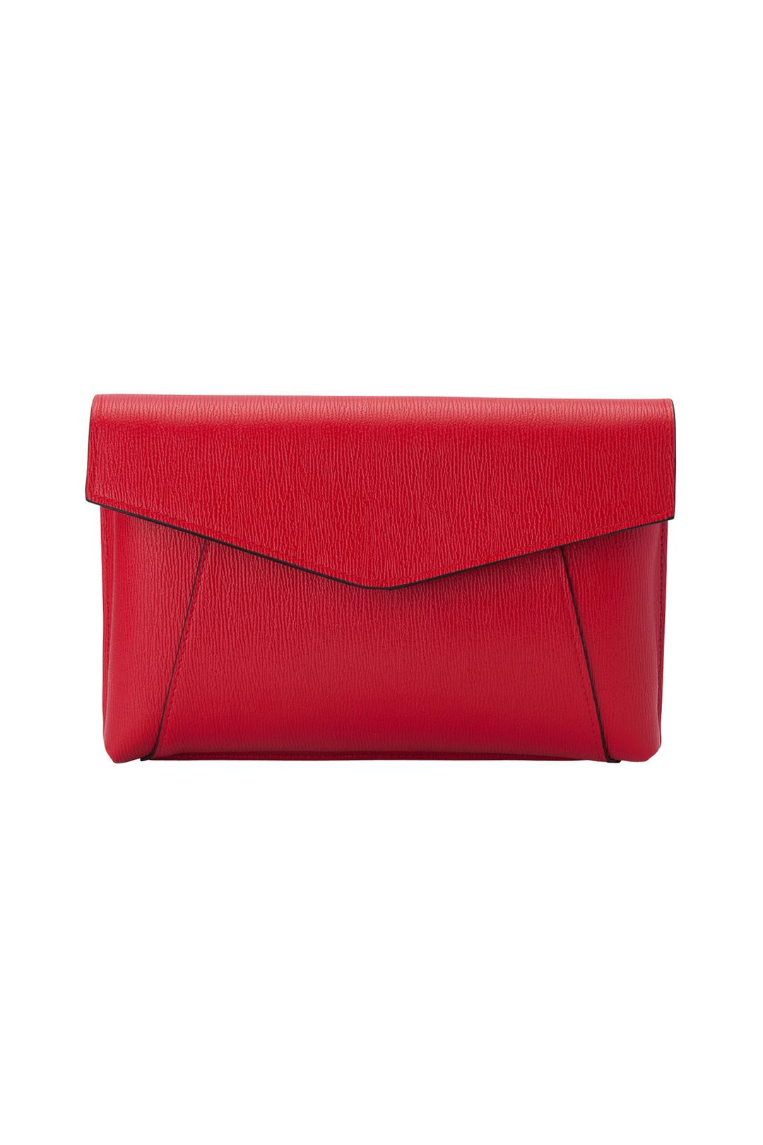 Andrea Wide Foldover Clutch in Red by Olga Berg for Hire