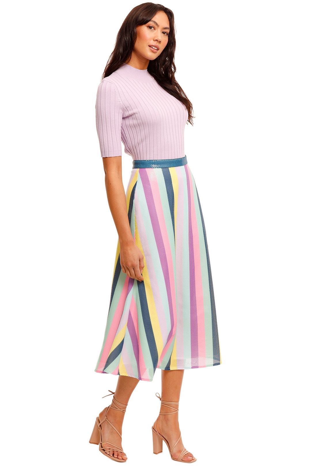 Olivia Rubin Penelope Striped Skirt Stripe Midi