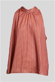 Orange Prismatic Print Sleeveless Top
