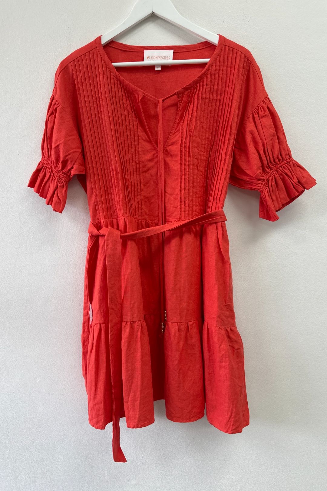 Buy Orange Short Sleeve Willow Mini Dress La Boheme Girls GlamCorner