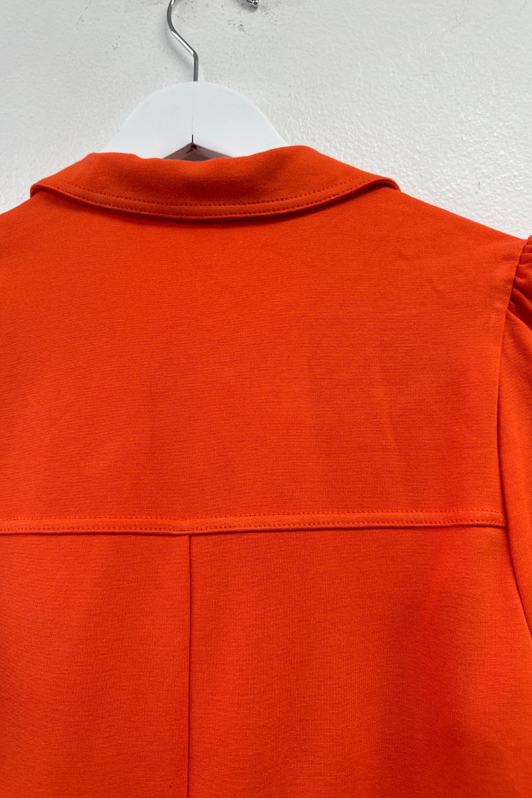 ME+EM Orange V Neck Short Sleeve Dress