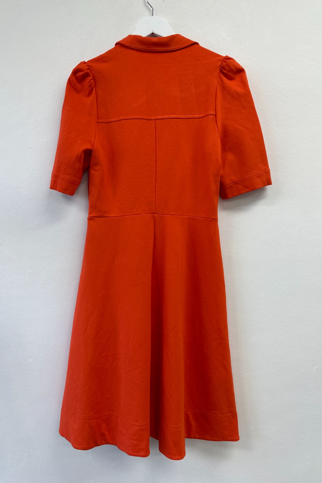 ME+EM Orange V Neck Short Sleeve Dress
