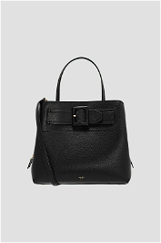 Oroton Avery Leather Bag in Black
