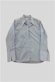 Scanlan Theodore Pale Blue Loose Fit Stripe Shirt