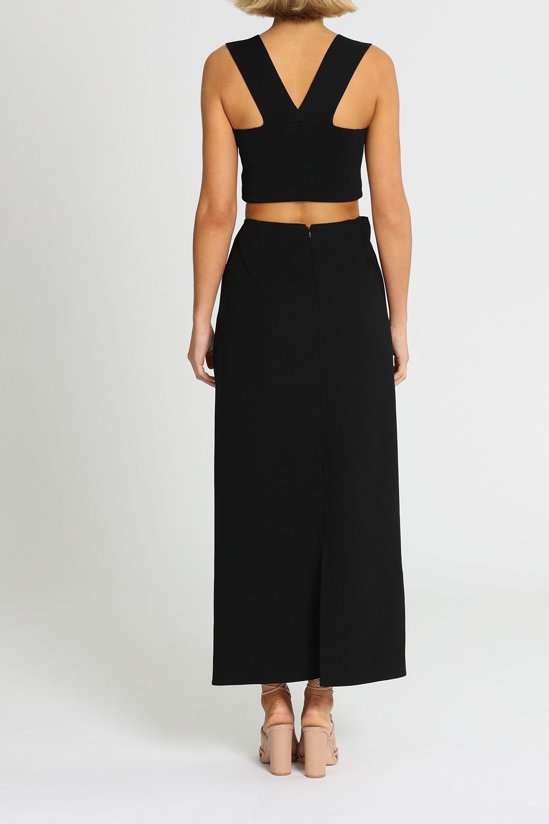Paris Georgia Franca Fitted Maxi Skirt Cutout