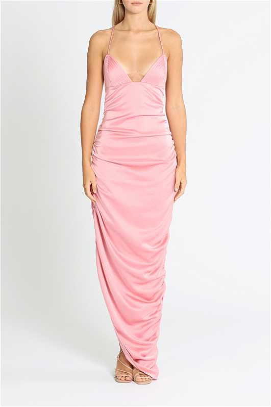 paris georgia pink dress Hire Remmy Off The Shoulder Dress in Shell Pink | Paris Georgia