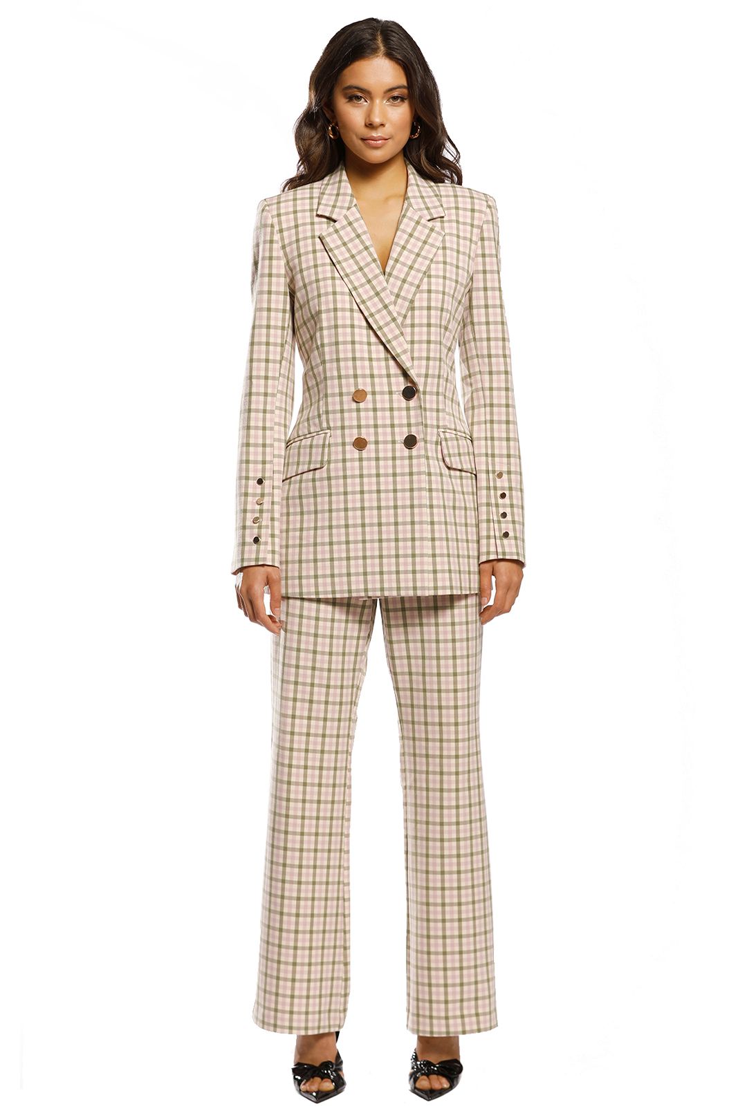 Pasduchas-Checker-Blazer-and-Pants-Set-Cream-Front