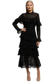 Pasduchas-Scarborough Midi Dress-Black-Front