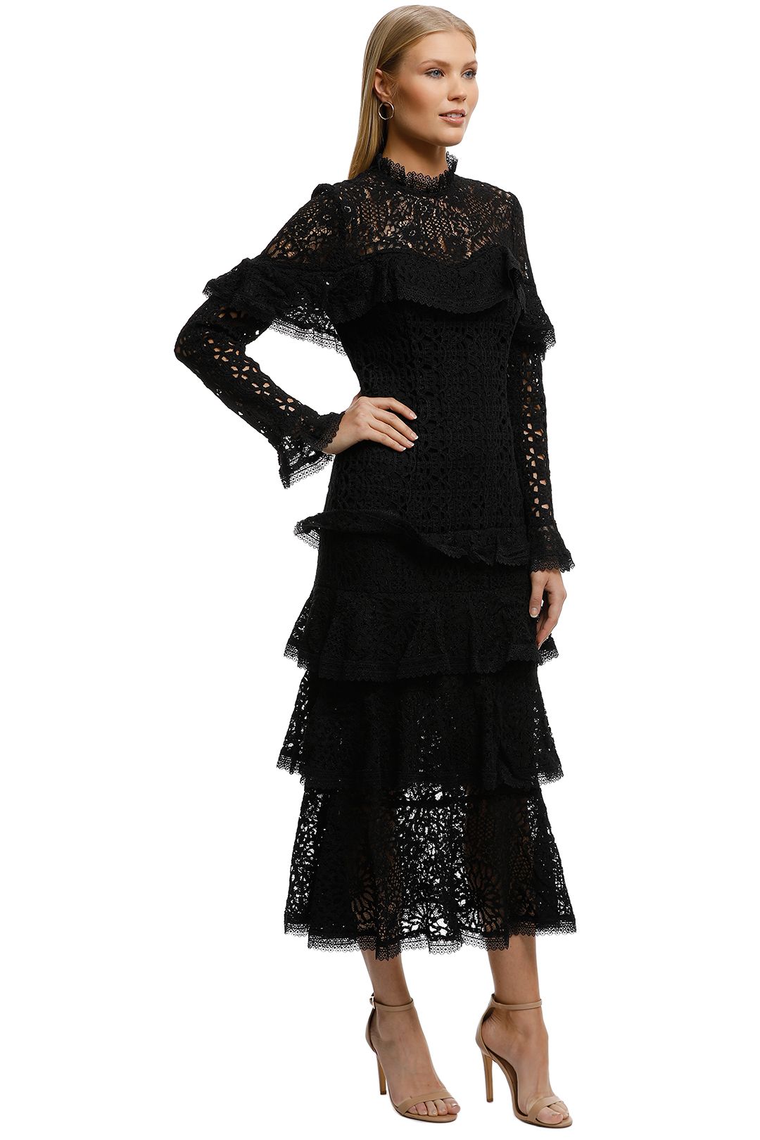 Pasduchas-Scarborough Midi Dress-Black-Side