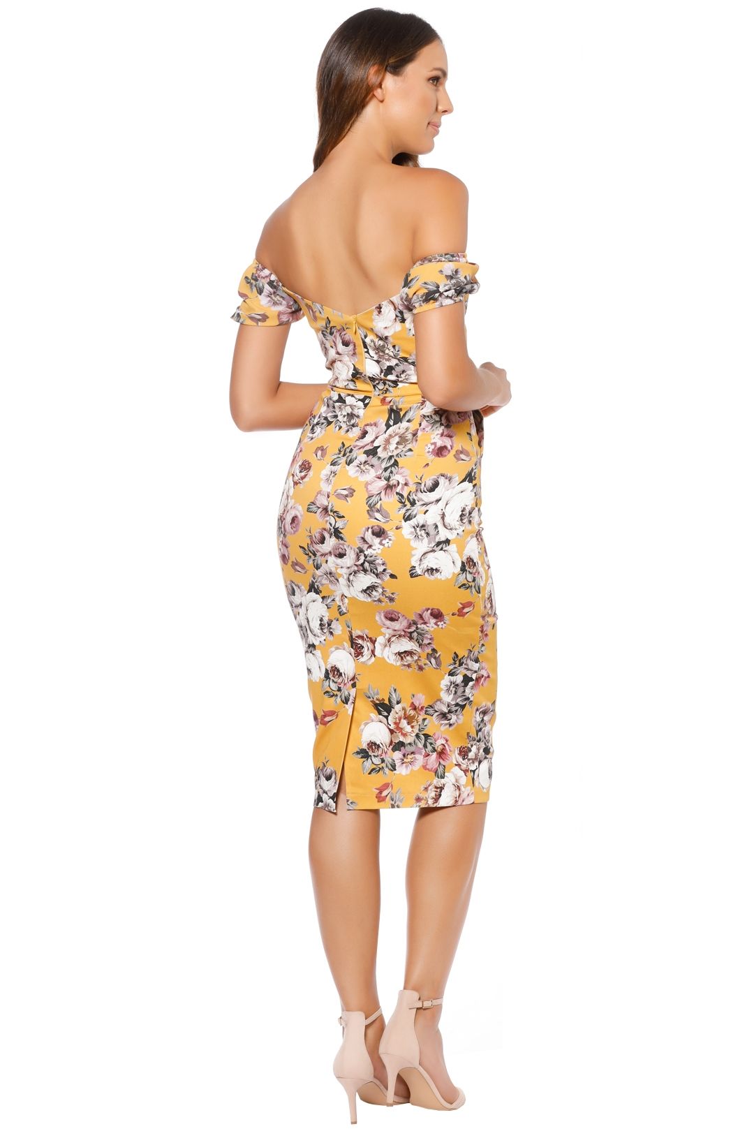 Havana ruffle midi dress deals