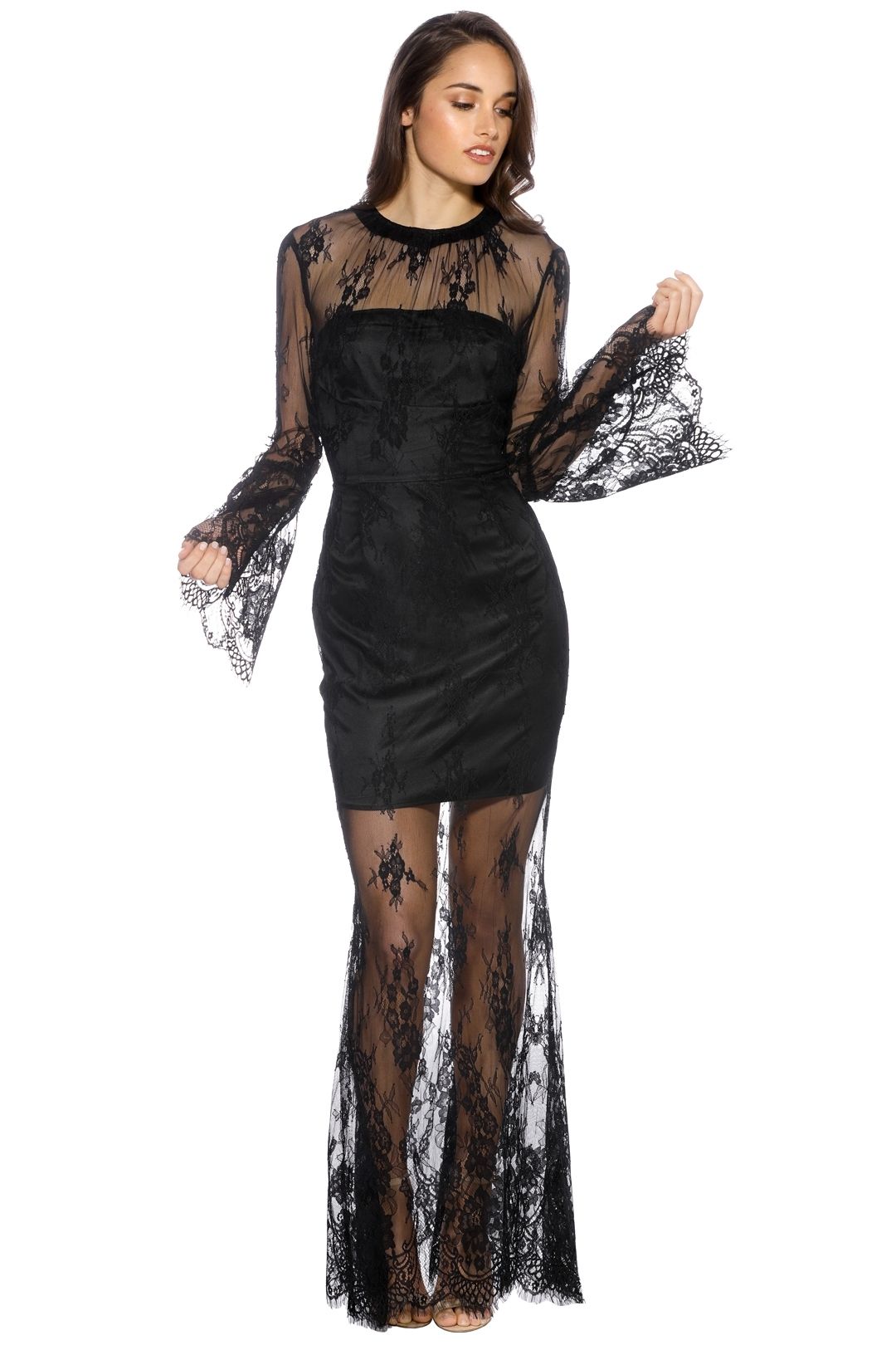 Pasduchas - Luna Gown - Black - Front